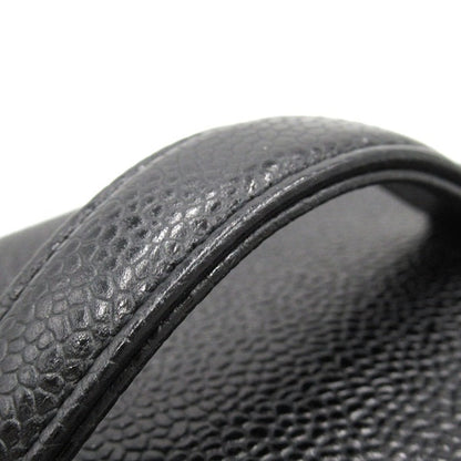 Chanel CC Caviar Vertical Vanity Case Leather Handbag in Good condition