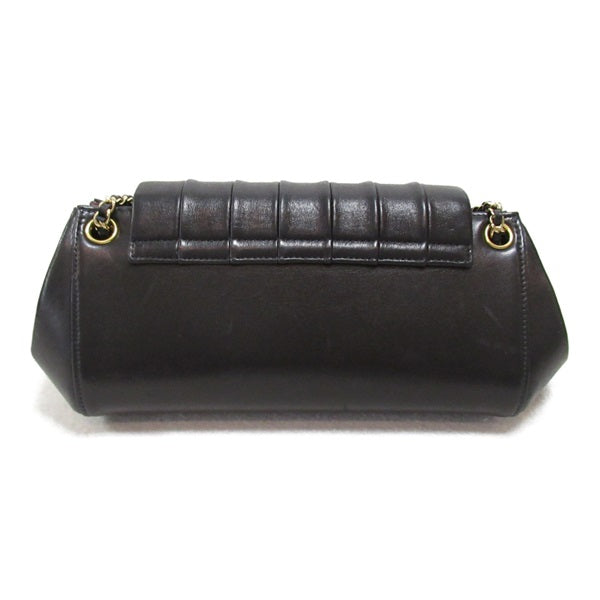Chanel Mademoiselle Accordion Flap Bag Leather Shoulder Bag in Excellent condition