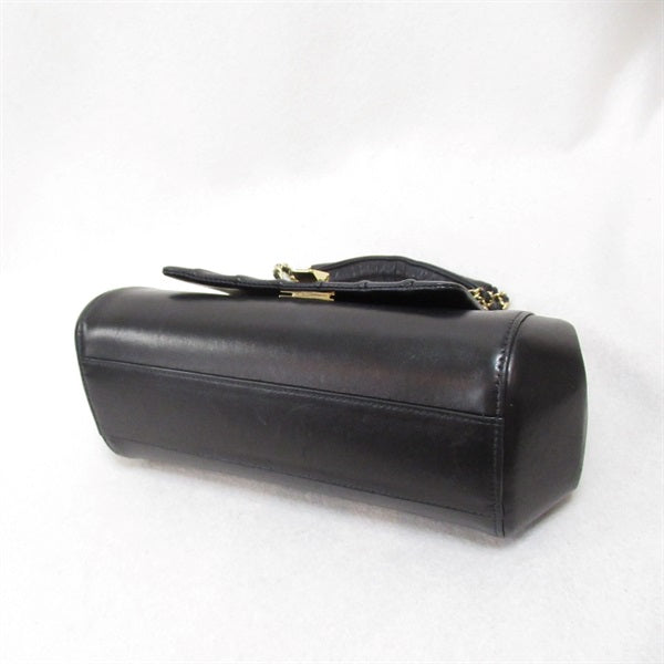 Chanel Mademoiselle Accordion Flap Bag Leather Shoulder Bag in Excellent condition