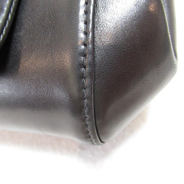 Chanel Mademoiselle Accordion Flap Bag Leather Shoulder Bag in Excellent condition
