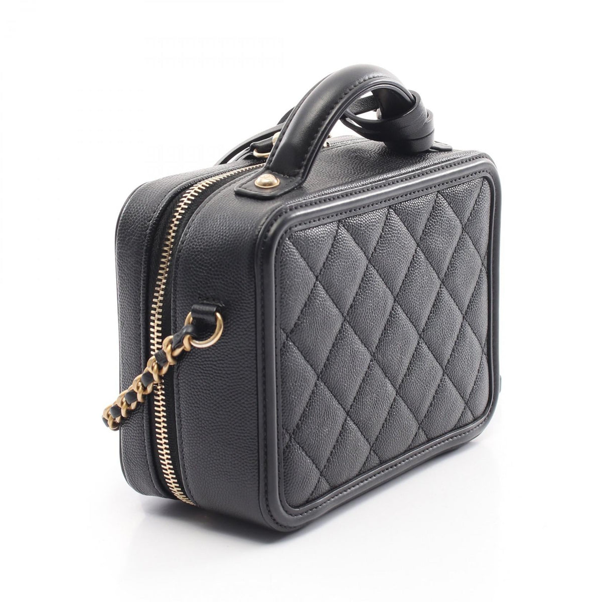 Chanel CC Filigree Grained Calfskin 2way Shoulder Bag