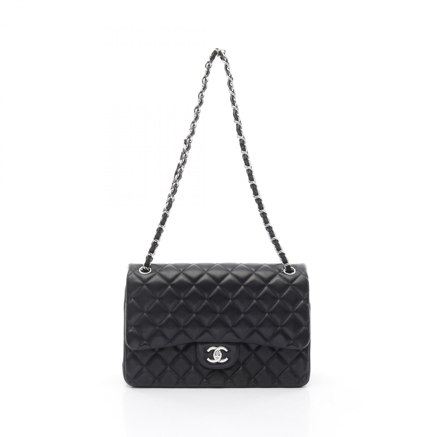 Chanel Classic Large Double Flap Lambskin Shoulder Bag