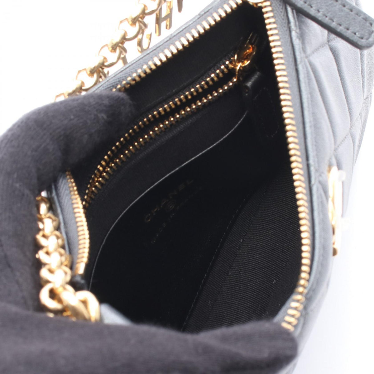 Chanel Matelasse Coco Mark Lambskin Shoulder Bag