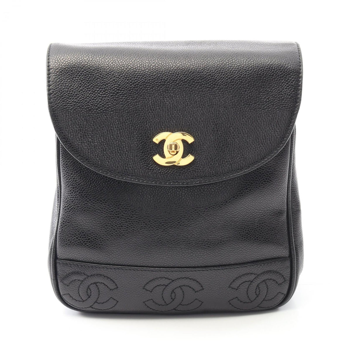 Chanel Triple Coco Caviar Skin Backpack