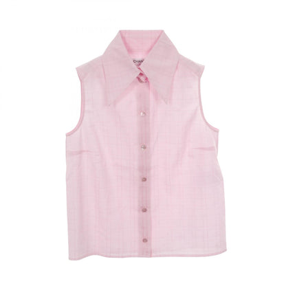 Chanel Coco Mark Cotton Silk Blouse