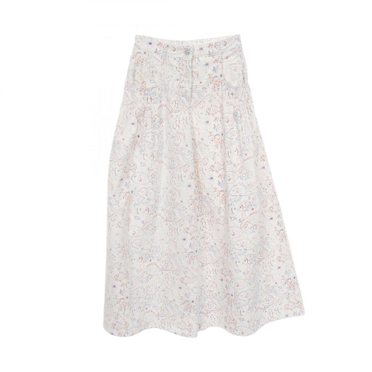 Chanel Marine Print Cotton Denim Pants