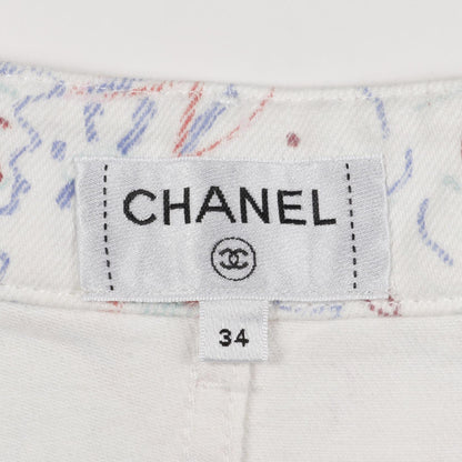 Chanel Marine Print Cotton Denim Pants