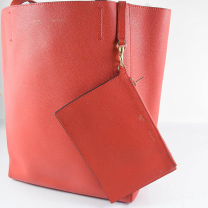 CELINE Tote Bag 175543 YNF 27SX Calfskin Red With porch Hippo phantom Women Used