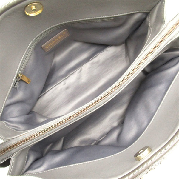 Quilted Leather Triptych Tote - '10s