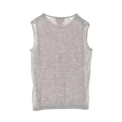 Chanel Cashmere Silk Knit Top Gray