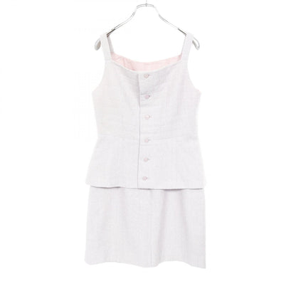 Chanel Coco Mark Button Cotton Wool Nylon Setup