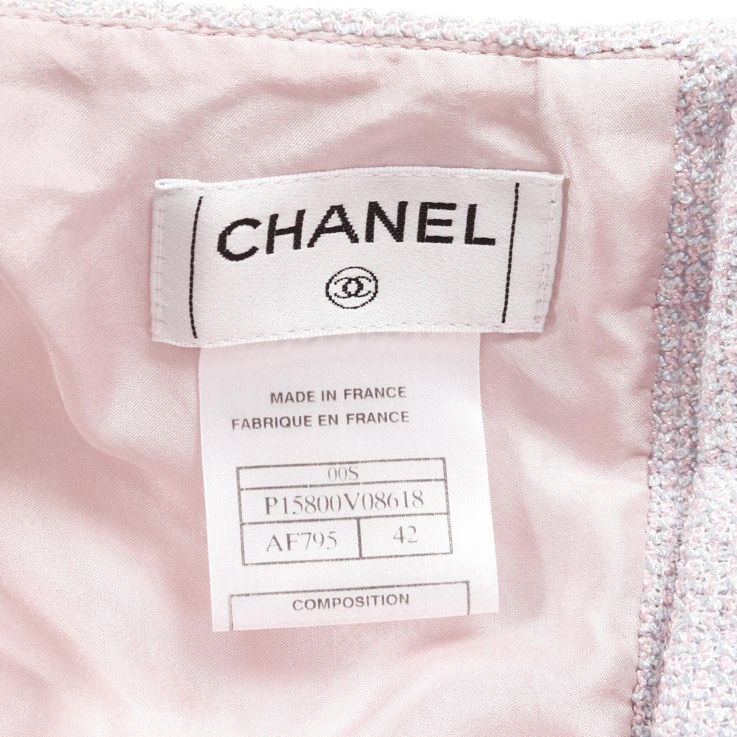 Chanel Coco Mark Button Cotton Wool Nylon Setup