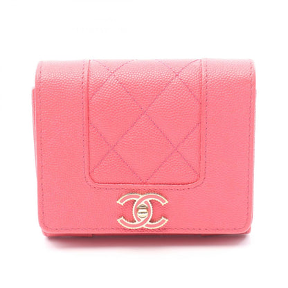 Chanel Mademoiselle Caviar Skin Tri-fold Wallet