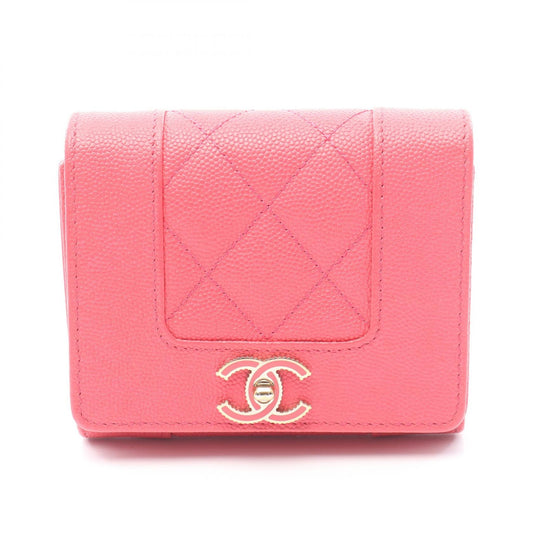 Chanel Mademoiselle Caviar Skin Tri-fold Wallet