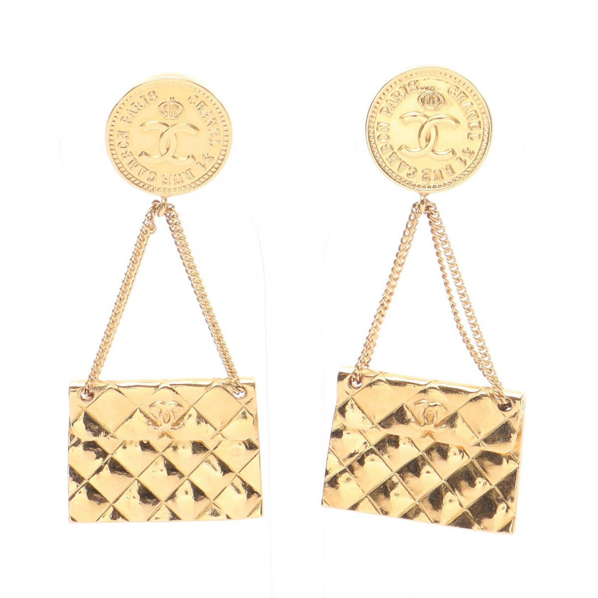 Chanel Matelasse Coco Mark Earrings