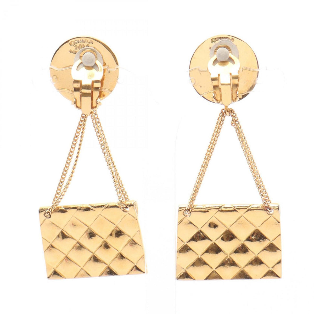 Chanel Matelasse Coco Mark Earrings