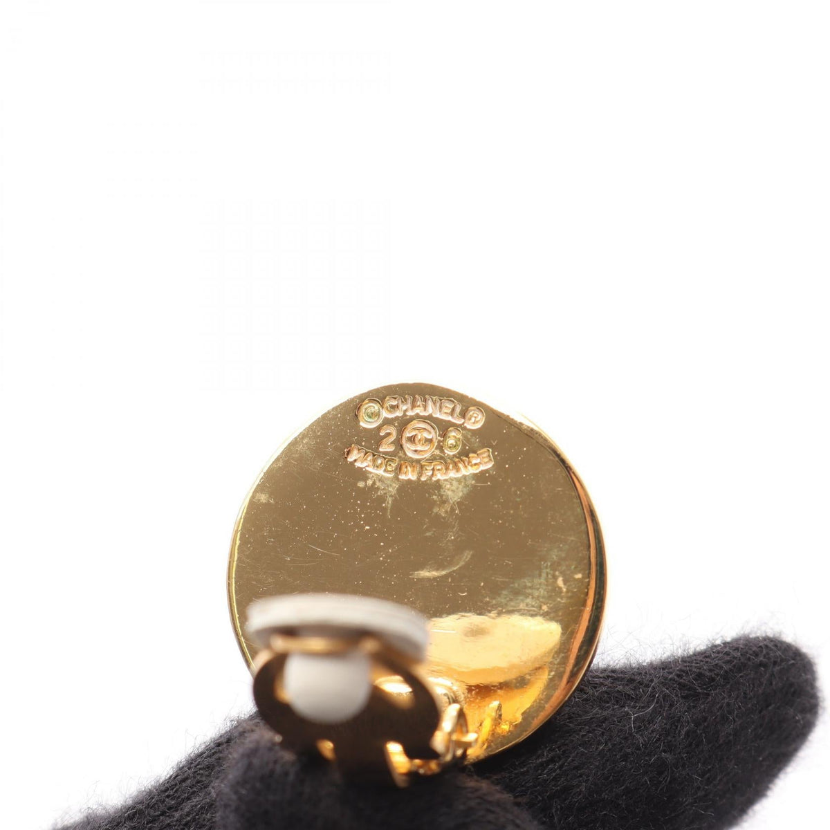 Chanel Matelasse Coco Mark Earrings