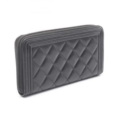 Chanel Boy Chanel Lambskin Long Wallet