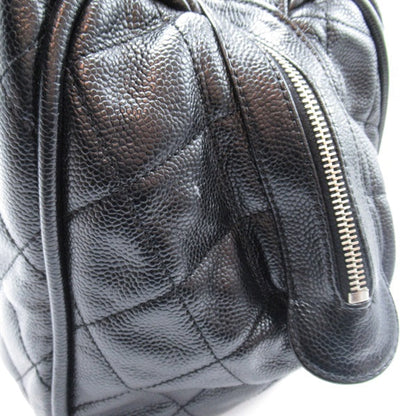 Chanel Quilted CC Caviar Bowler Bag Leather Handbag in Excellent condition