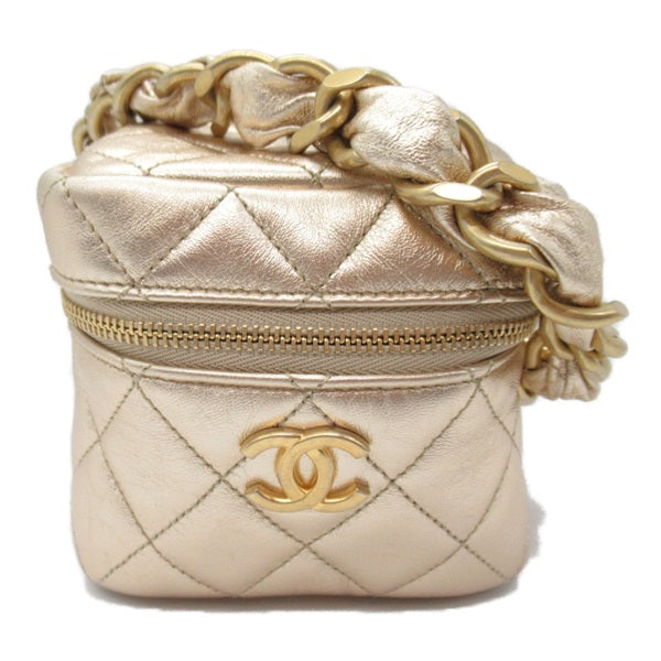 Chanel VAnity Pouch with Chain Leather Vanity Bag AP2803 in Good condition