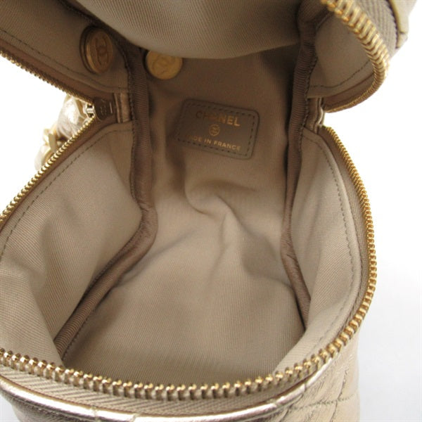 Chanel VAnity Pouch with Chain Leather Vanity Bag AP2803 in Good condition