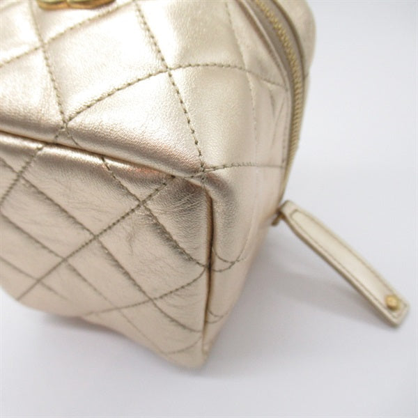 Chanel VAnity Pouch with Chain Leather Vanity Bag AP2803 in Good condition