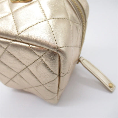 Chanel VAnity Pouch with Chain Leather Vanity Bag AP2803 in Good condition