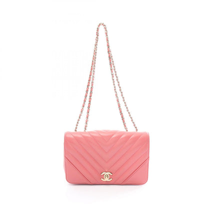 Chanel Chevron V Stitch Leather Shoulder Bag