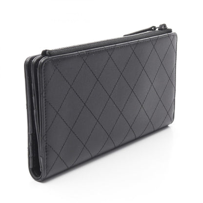 Chanel Matelasse So Black Calfskin Long Wallet