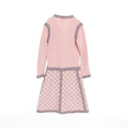 Chanel Camellia Button Silk Cashmere Dress