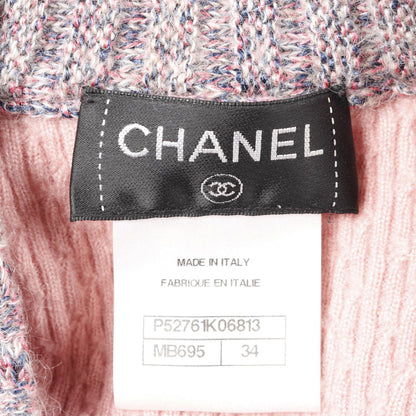 Chanel Camellia Button Silk Cashmere Dress