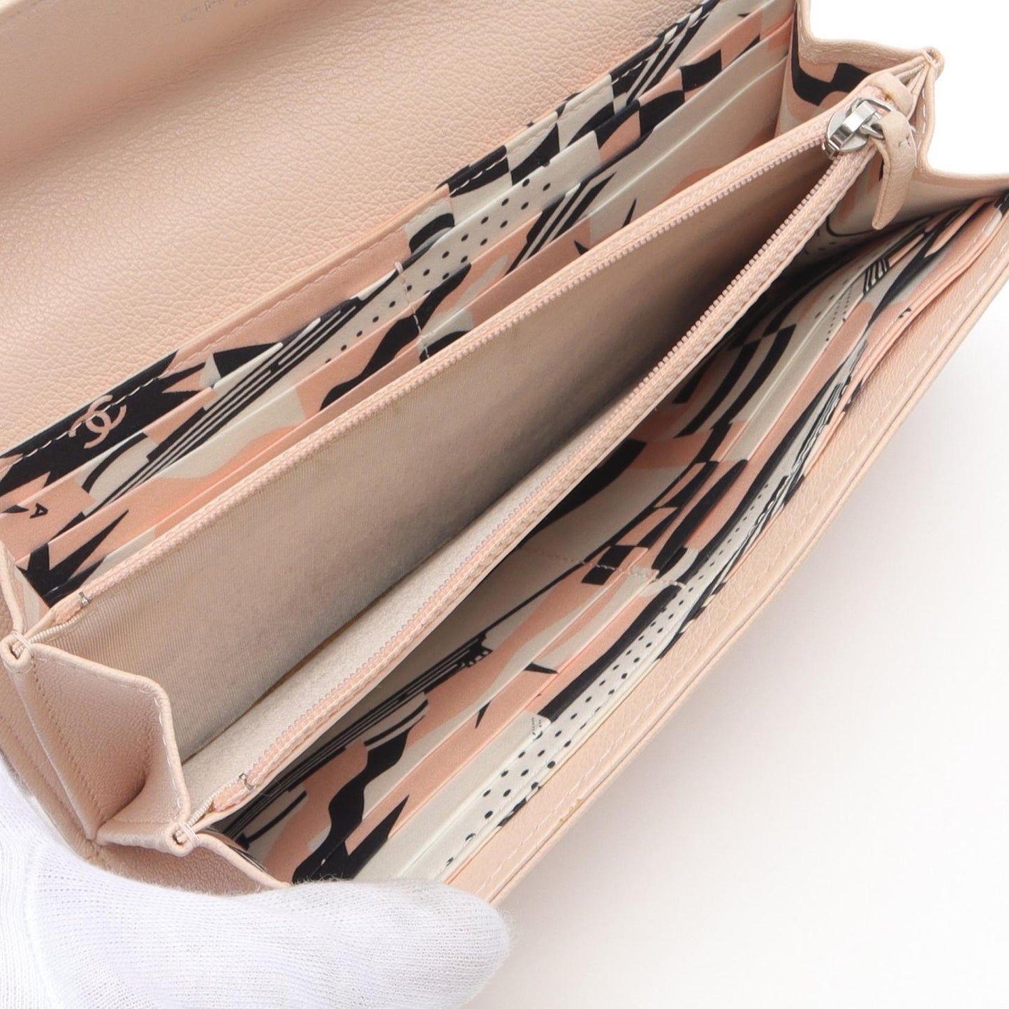 Chanel Coco Mark Leather Long Wallet