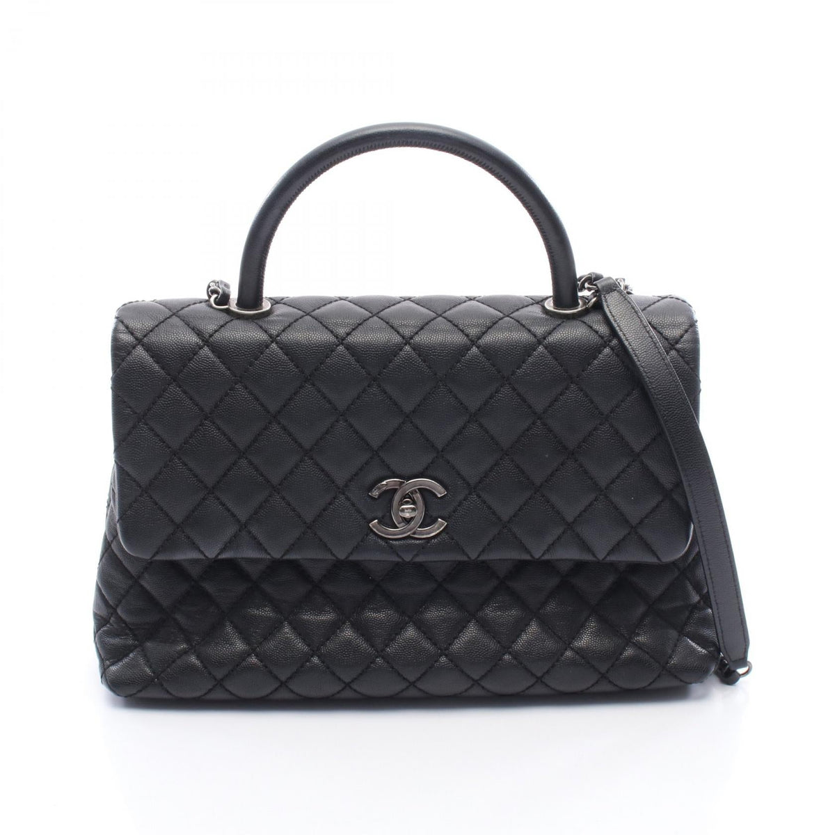 Chanel Matelasse Coco Handle Grained Calfskin Handbag