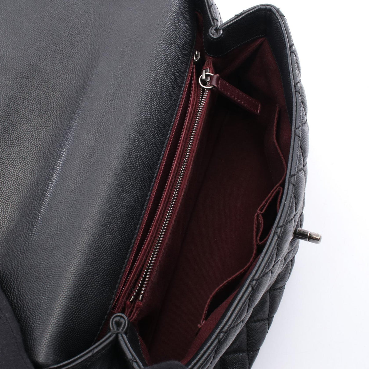 Chanel Matelasse Coco Handle Grained Calfskin Handbag