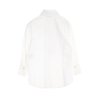 Chanel Pearl Button Cotton Blouse