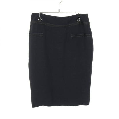 Chanel Camellia Button Rayon Acetate Skirt