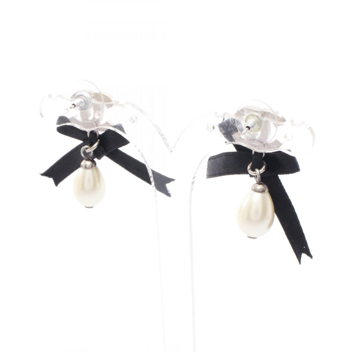 Chanel Coco Mark Ribbon Earrings