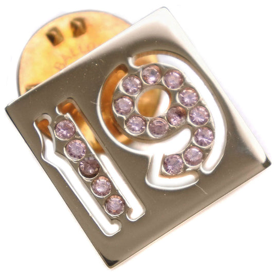 CHANEL Brooch Plated Gold, Rhinestones gold Pin Brooch No.19 Women Used