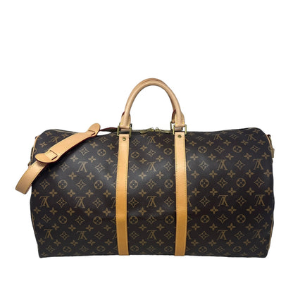 Keepall 55 Luxury Designer By Louis Vuitton In Monogram Canvas, Size: Large