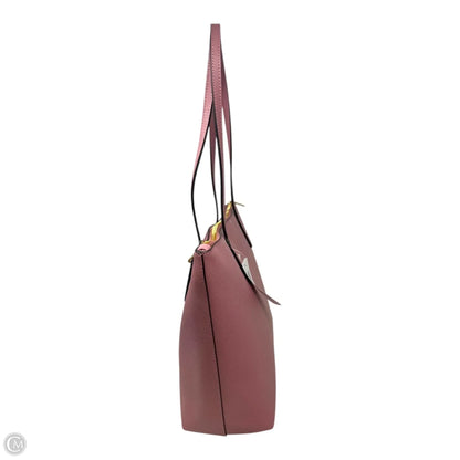 Crossgrain Leather Zip Tote Handbag Designer By Coach, Size: Medium