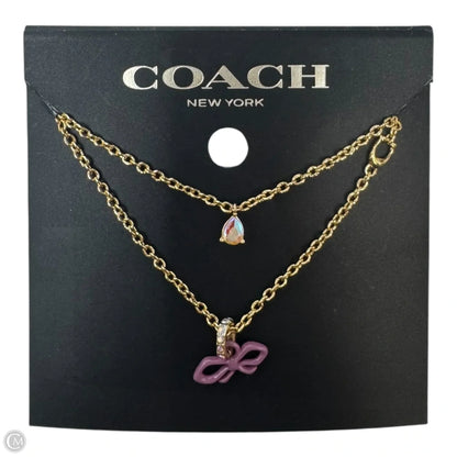 Bow Layered Necklace Gold by Coach