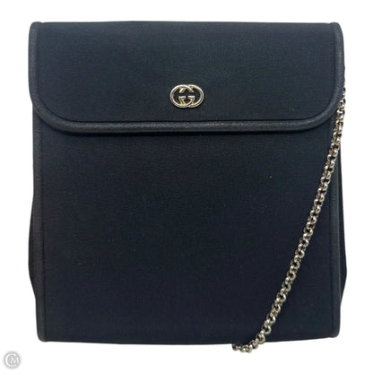 Vintage Canvas Chain Strap Crossbody Handbag Luxury Designer By Gucci, Size: Medium