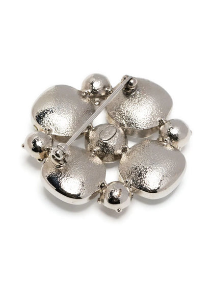 CC Crystal-Embellished Brooch