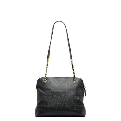 Chanel Triple CC Caviar Tote Bag Leather Tote Bag in Good condition