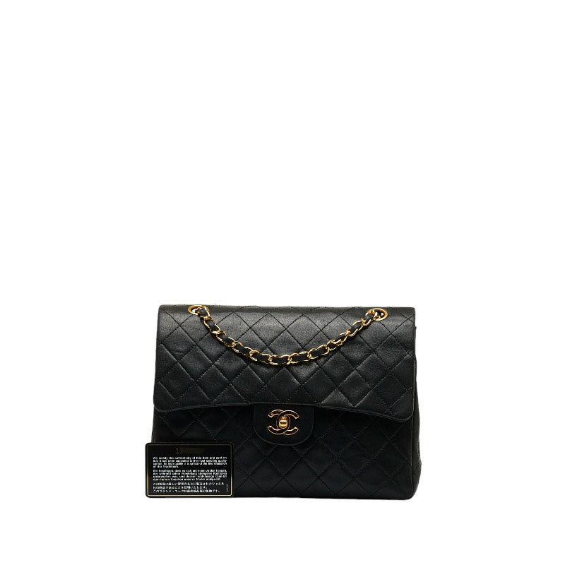 Chanel Medium Classic Matelasse Double Flap Shoulder Bag Leather Shoulder Bag in Good condition