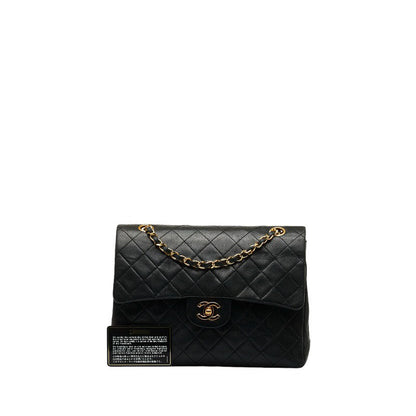 Chanel Medium Classic Matelasse Double Flap Shoulder Bag Leather Shoulder Bag in Good condition