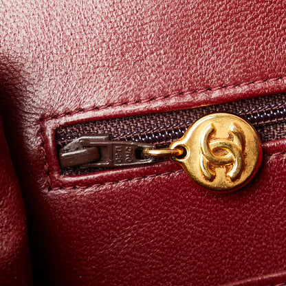 Chanel Medium Classic Matelasse Double Flap Shoulder Bag Leather Shoulder Bag in Good condition