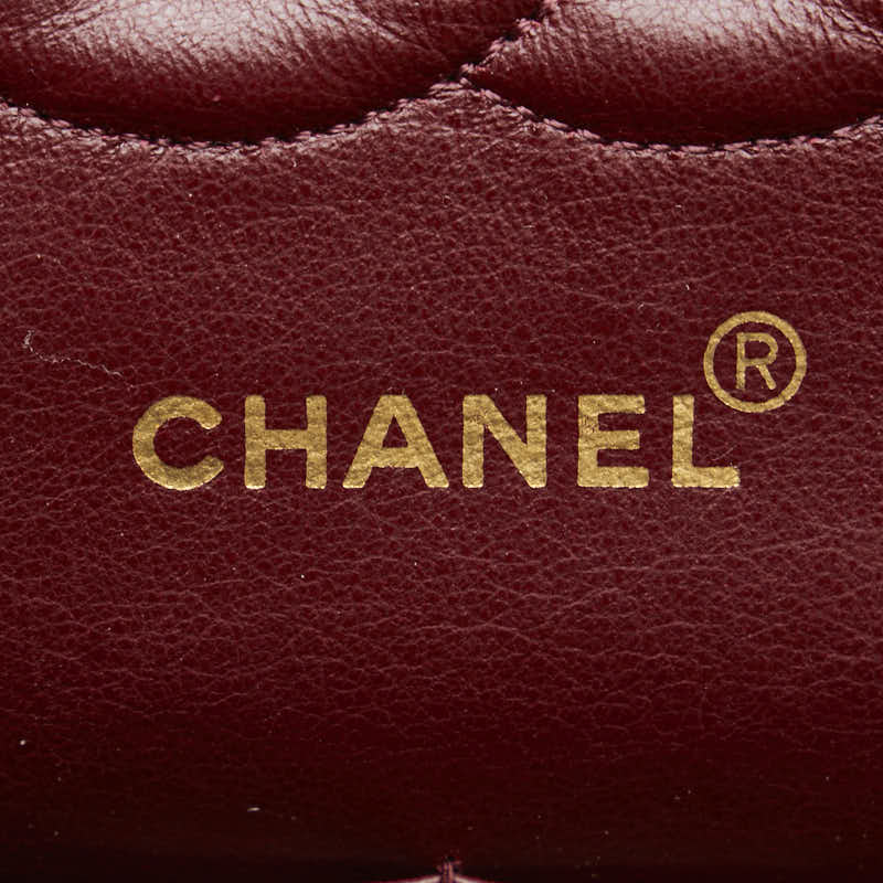 Chanel Medium Classic Double Flap Bag Leather Shoulder Bag in Good condition