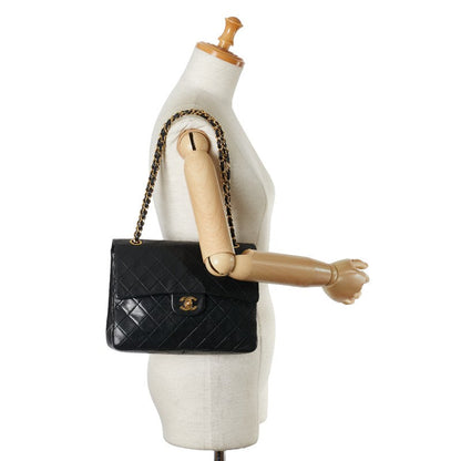 Chanel CC Classic Double Flap Bag  Leather Shoulder Bag in Good condition