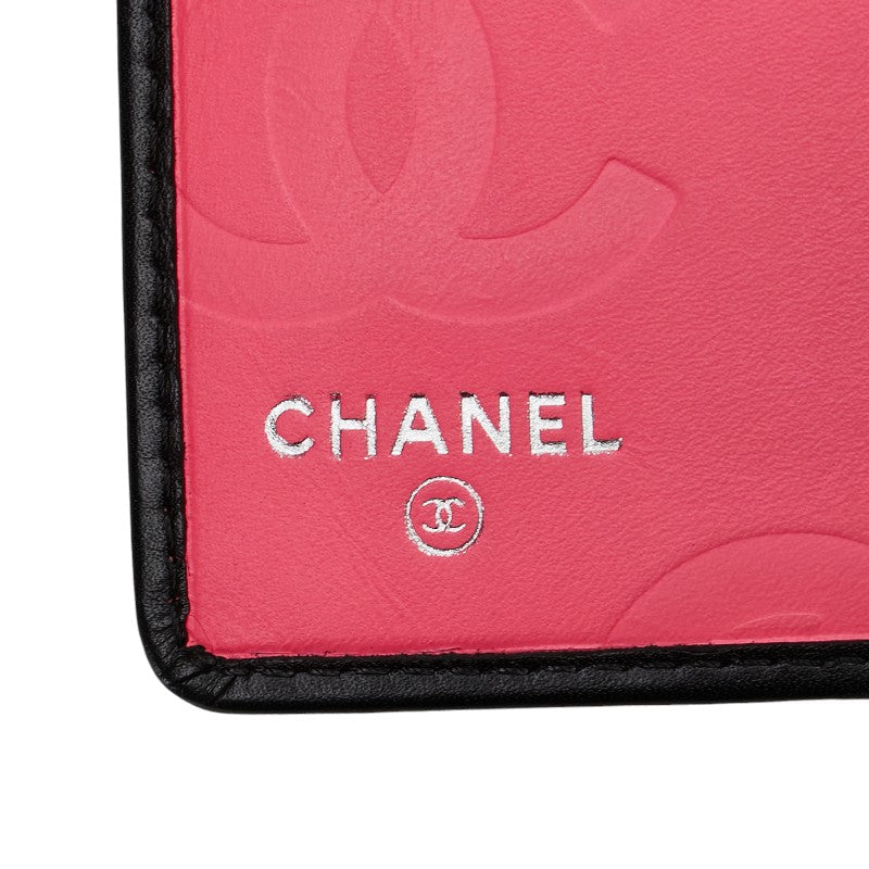 Chanel Cambon Quilted Leather Bifold Wallet Leather Long Wallet in Good condition